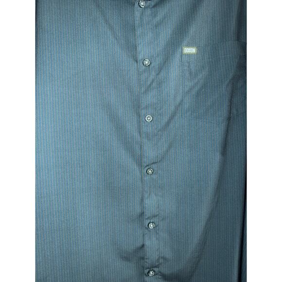 Dixxon Big Mens The Benny Triple Stripe Flannel Button Up Party Shirt Pine Green - Picture 5 of 7